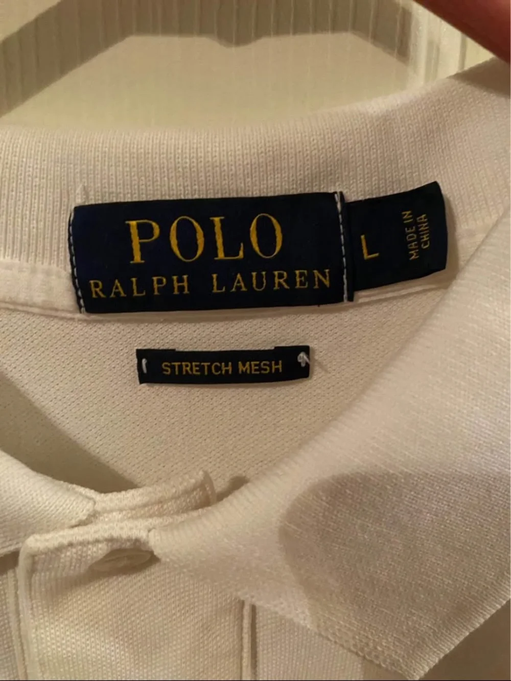 Ralph Lauren White Polo Shirt with Navy Pony